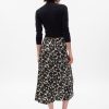Ruched Floral Midi Skirt