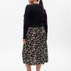 Ruched Floral Midi Skirt