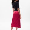 Ruched Floral Midi Skirt
