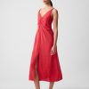 Ruched Slip Midi Dress