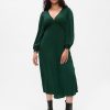 Satin Empire Midi Dress