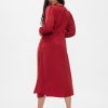 Satin Empire Midi Dress