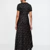 Satin Lace-Trim Floral Maxi Dress Satin Lace-Trim Floral Maxi Dress