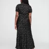 Satin Lace-Trim Floral Maxi Dress Satin Lace-Trim Floral Maxi Dress