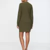 Shaker-Stitch Mini Sweater Dress