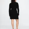 Shaker-Stitch Mini Sweater Dress