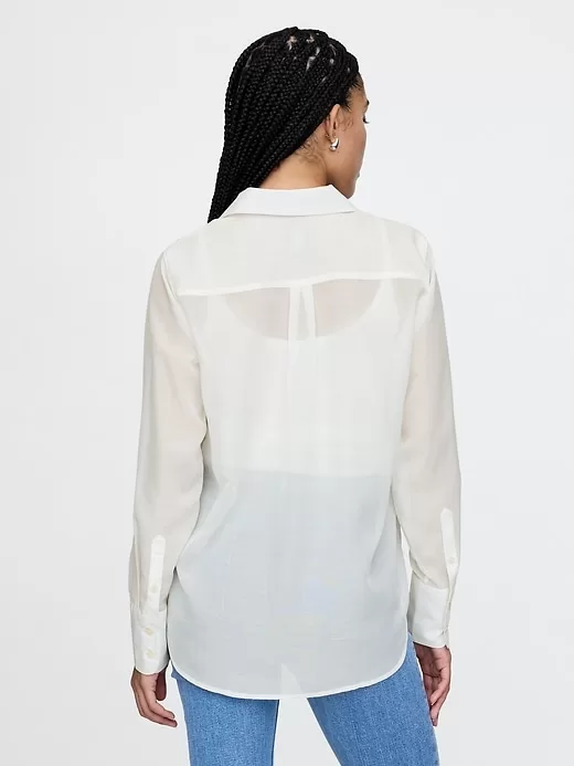 Sheer Classic Tuxedo Shirt Sheer Classic Tuxedo Shirt