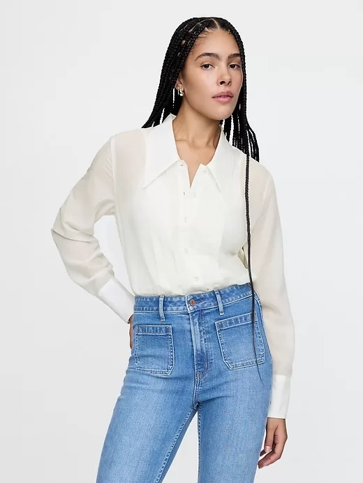 Sheer Classic Tuxedo Shirt Sheer Classic Tuxedo Shirt