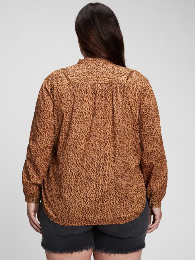 Shirred Popover Shirt