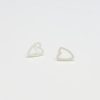 Silver Heart Outline Stud Earrings