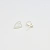 Silver Heart Outline Stud Earrings