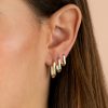 Solid Oval Huggie Earring