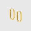 Solid Oval Huggie Earring