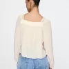 Square-Neck Bow Cropped Top