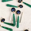 St. Armands Lapis and Malachite Drop Earrings