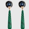 St. Armands Lapis and Malachite Drop Earrings