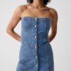 Strapless Denim Mini Dress