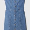 Strapless Denim Mini Dress