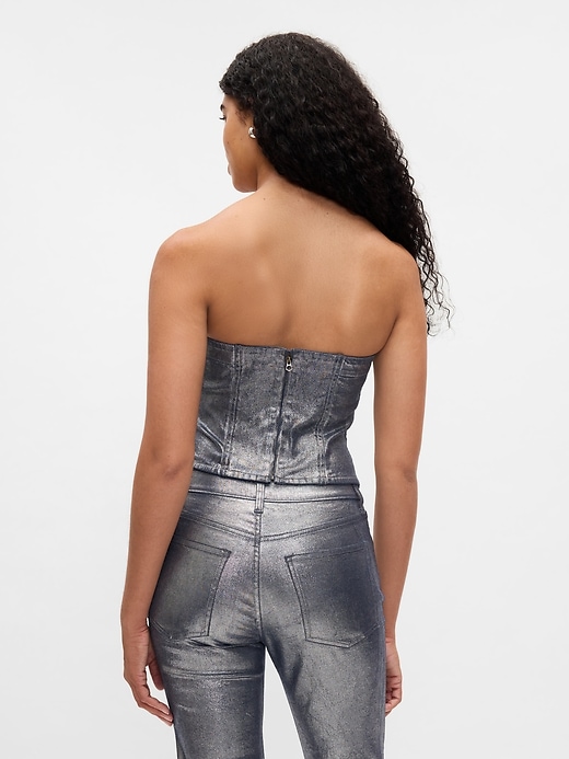 Strapless Foil Corset Top Strapless Foil Corset Top