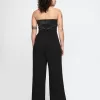 Strapless Mixed Media Jumpsuit
