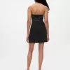 Strapless Mixed Media Mini Dress