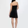 Strapless Velvet Mini Dress