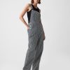 Striped Loose Overalls