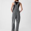 Striped Loose Overalls