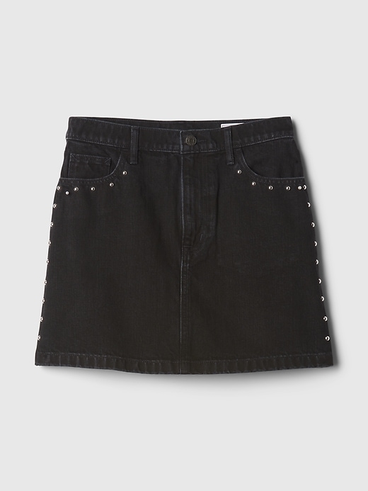 Studded Denim Mini Skirt Studded Denim Mini Skirt
