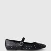 Studded Vegan Leather Ballet Flats
