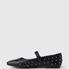 Studded Vegan Leather Ballet Flats