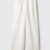 Textured Wide-Leg Ankle Sweatpants