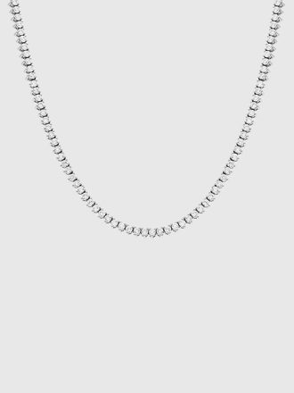 Thin Three Prong Tennis Necklace