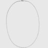 Thin Three Prong Tennis Necklace