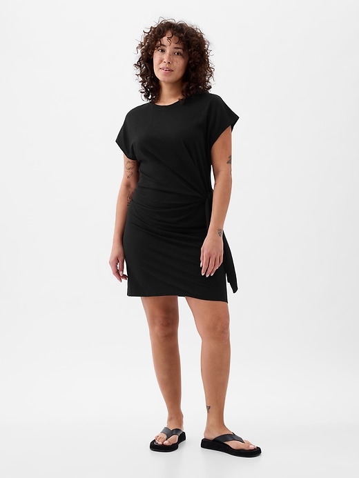Tie-Knot Mini T-Shirt Dress Tie-Knot Mini T-Shirt Dress