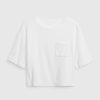 Towel Terry Boxy Cropped T-Shirt
