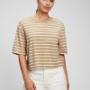 Towel Terry Boxy Cropped T-Shirt
