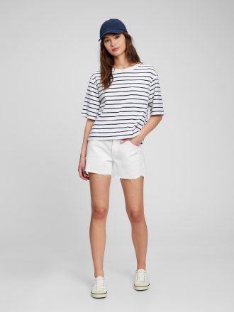 Towel Terry Boxy Cropped T-Shirt