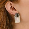 Tuxedo Stripe Post Earrings