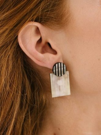 Tuxedo Stripe Post Earrings