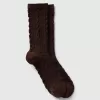 Twisted-Knit Crew Socks