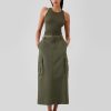 Utility Cargo Midi Skirt