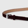 Vegan Calf-Hair Skinny Belt