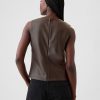 Vegan Leather Shell Tank