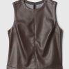 Vegan Leather Shell Tank