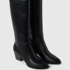 Vegan Leather Tall Heeled Boots