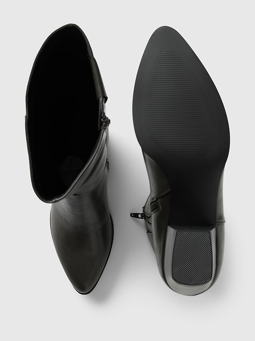 Vegan Leather Tall Heeled Boots Vegan Leather Tall Heeled Boots