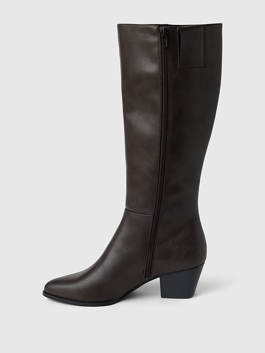 Vegan Leather Tall Heeled Boots Vegan Leather Tall Heeled Boots