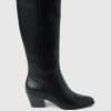 Vegan Leather Tall Heeled Boots