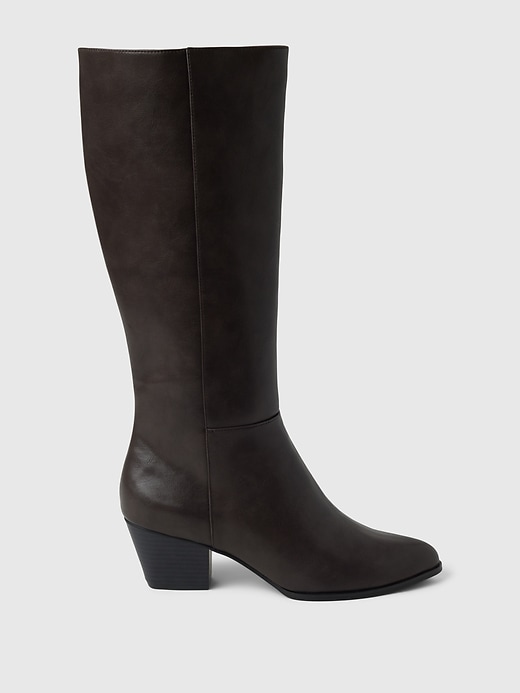 Vegan Leather Tall Heeled Boots Vegan Leather Tall Heeled Boots